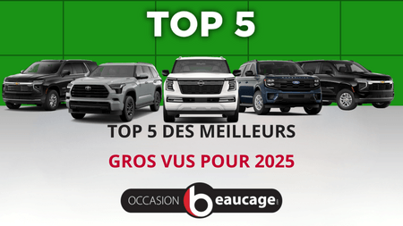 Top 5 des meilleurs gros VUS pour 2025