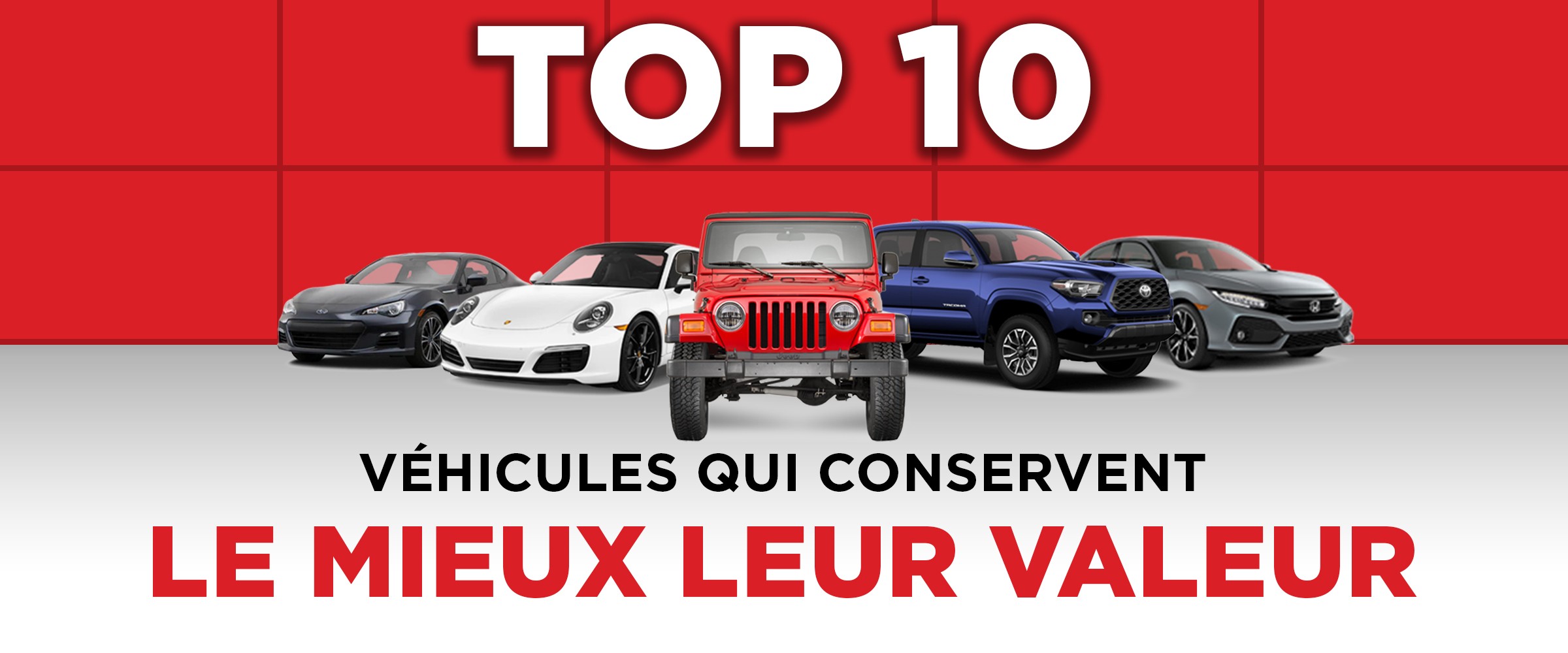 Top 10 vehicles that retain their value the best.